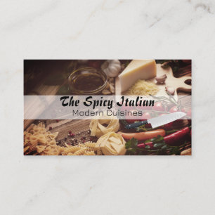 Italian Cheeses Herbs Spices   Pasta   Culinary Business Card