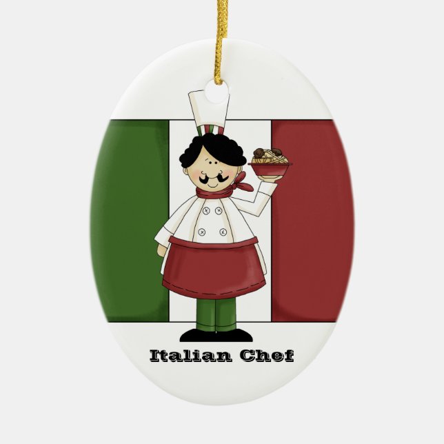 Italian Chef #3 Kitchen Ornament (Front)