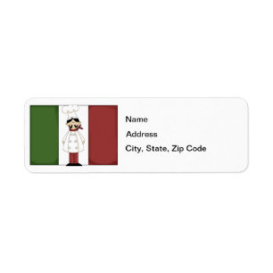 Italian Chef #6 Return Address Label