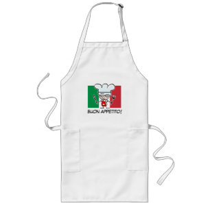 Italian chef BBQ apron with flag of Italy.