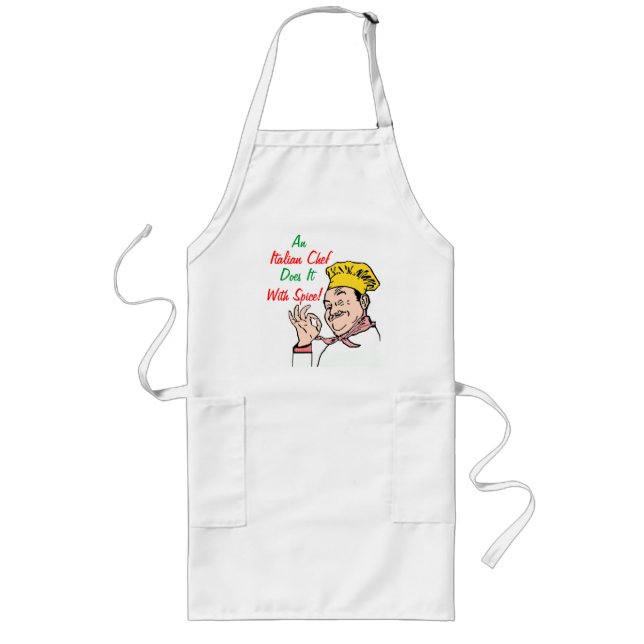 Italian Chef-Cooks Long Apron (Front)