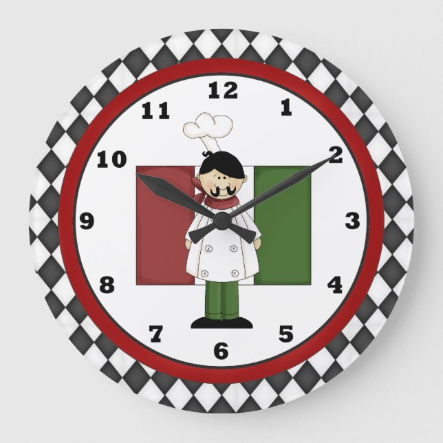 Italian Chef Kitchen clock (Front)