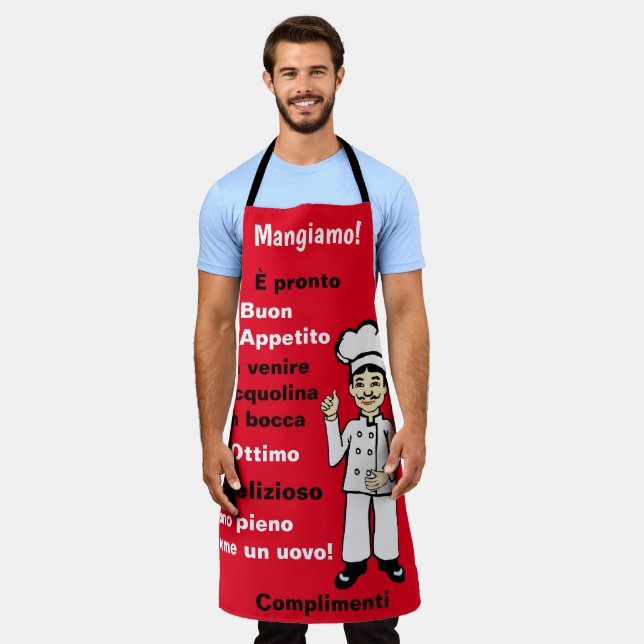 Italian Chef - Mangiamo Apron (Worn)
