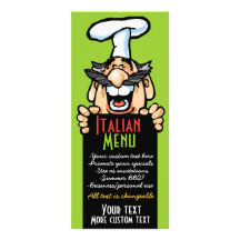 Italian chef party catering menu pizza bbq