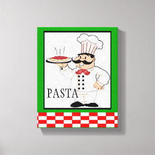 Italian Chef-Pasta Canvas Print