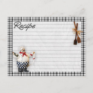 Italian Chef recipe card postcard