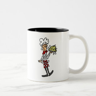 Italian Chef With Spaghetti Tshirts and Gifts Two-Tone Coffee Mug