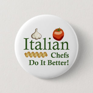 ITALIAN CHEFS 6 CM ROUND BADGE
