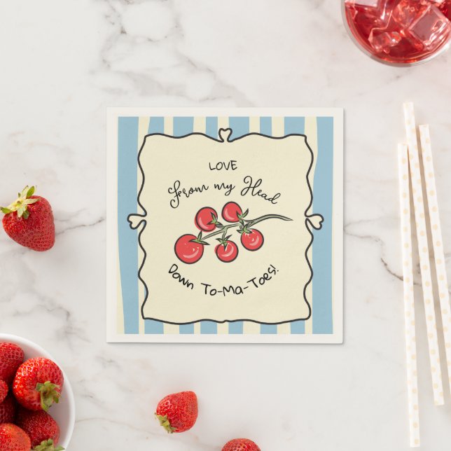 Italian Cherry Tomato Baby Shower Napkin (Insitu)