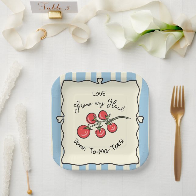 Italian Cherry Tomato Baby Shower Paper Plate (Wedding)