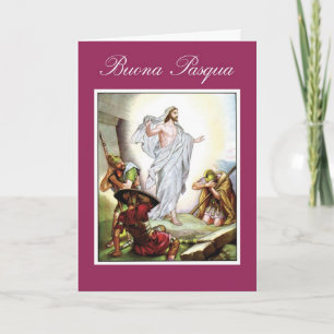 Italian Christian Easter, Jesus Buona Pasqua Holiday Card