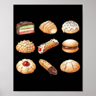 Italian Christmas Cookie Xmas Holiday Men Women Ki Poster