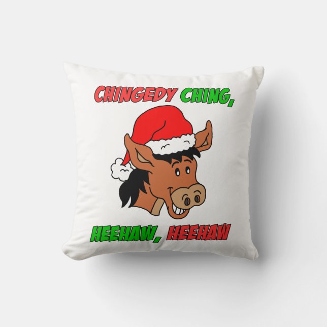 Italian Christmas Donkey Cushion (Front)