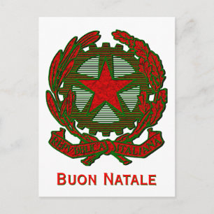 Italian Christmas Greeting Holiday Postcard