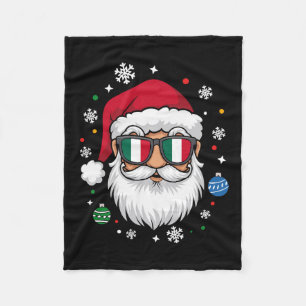 Italian Christmas Pajama Funny Italian Matching Fa Fleece Blanket