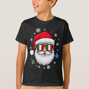 Italian Christmas Pajama Funny Italian Matching Fa T-Shirt