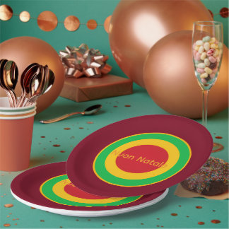 Italian Christmas Paper Party Plate