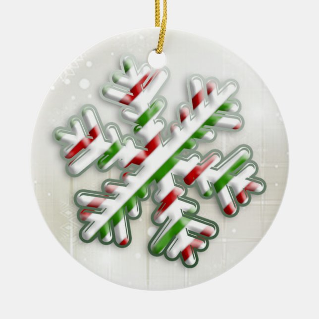 Italian Christmas Snowflake Ornament (Front)