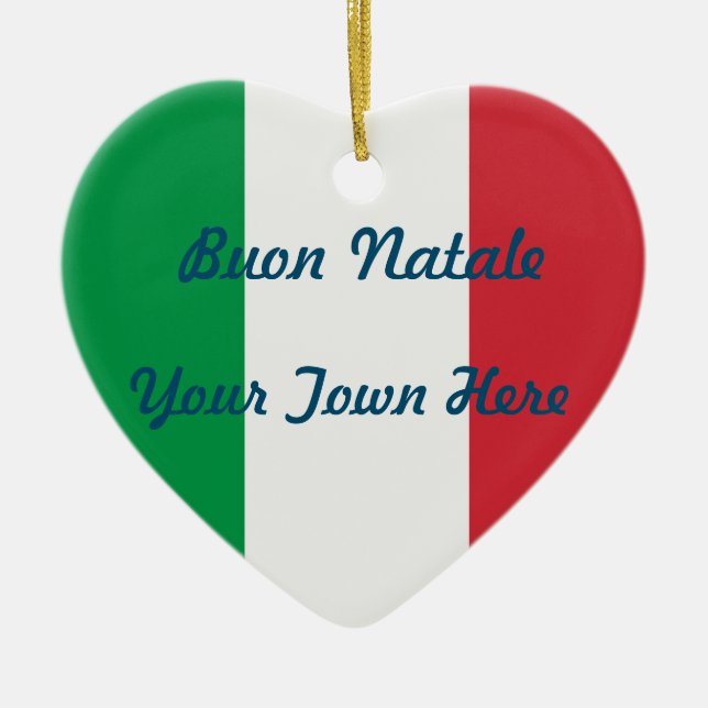 Italian Christmas Tree Ceramic Tree Decoration (Front)