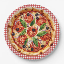 Italian Ciao Baby Red Checkered Baby Shower 