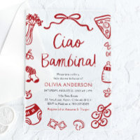 Italian Ciao Bambina Girl Whimsical Baby Shower