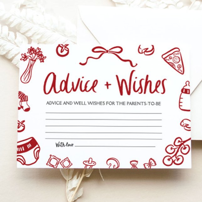 Italian Ciao Bambino Advice and Wishes Baby Shower Enclosure Card (Italian Ciao Bambino Advice and Wishes Baby Shower Game)