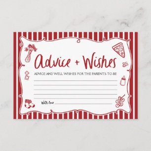 Italian Ciao Bambino Advice and Wishes Baby Shower Enclosure Card