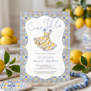 Italian Ciao Bella Bridal Shower Invitation