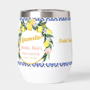 Italian Citrus Lemon Blue Tiles Bridal Shower