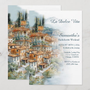 Italian Coastal Bachelorette Weekend Invitation