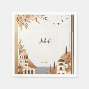 Italian Coffee Sorrento Casual Bridal Shower Napkin