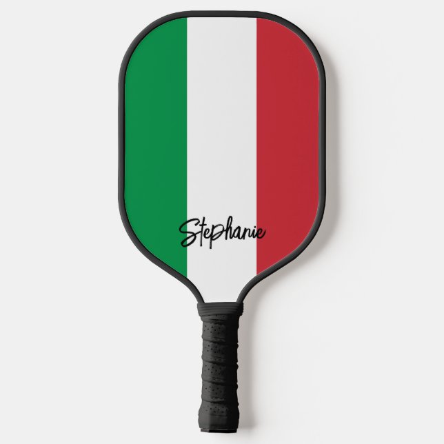 Italian Colour Stripes Personalised Pickleball Paddle (Back)
