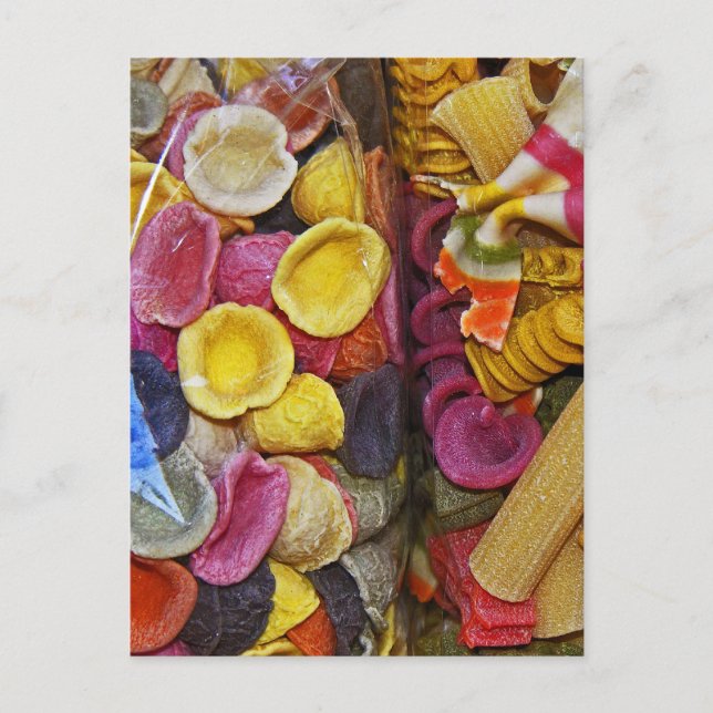 Italian Coloured Pasta Shapes (1) Postcard (Front)