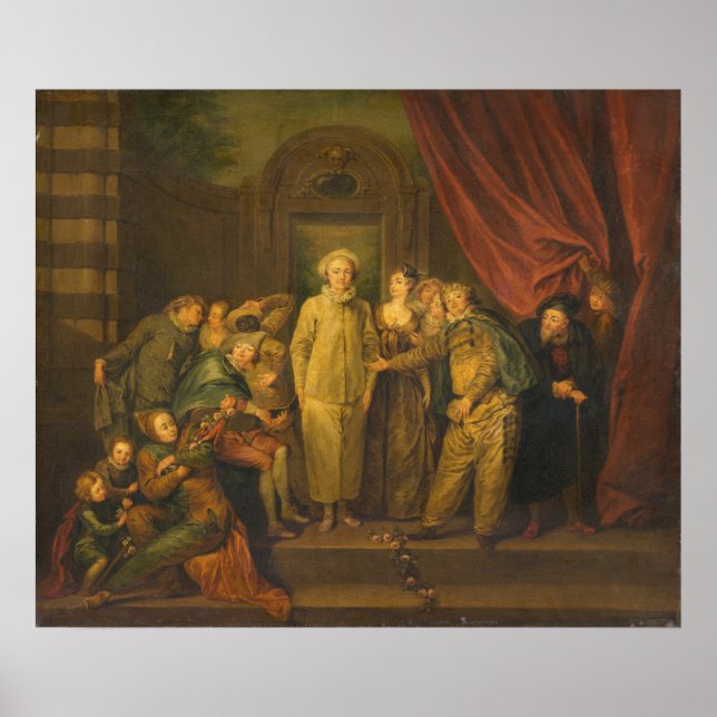 Italian Comedians - after Antoine Watteau Fine Art Poster (Front)