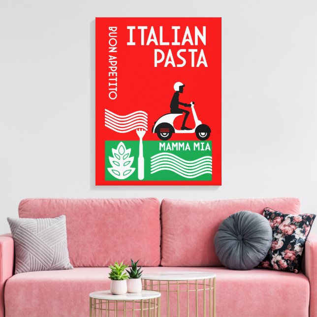 Italian Cook Canvas Print (Insitu(LivingRoom))
