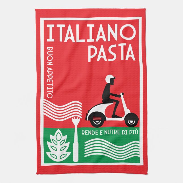Italian Cook Tea Towel (Vertical)