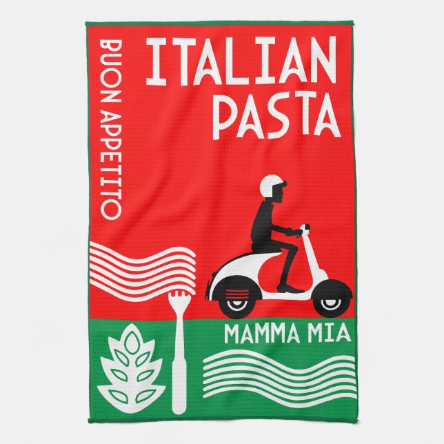 Italian Cook Tea Towel (Vertical)