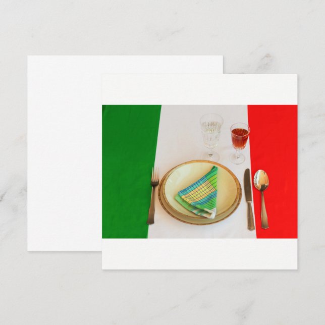 italian cooking   invitation card (Front/Back)