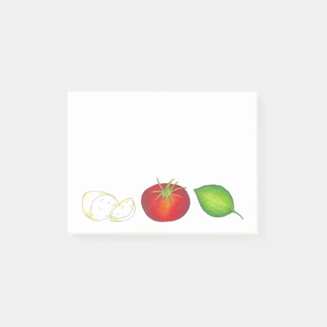 Italian Cooking Mozzarella Tomato Basil Kitchen Post-it Notes (Front)