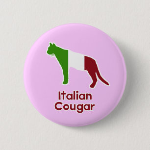 Italian Cougar 6 Cm Round Badge