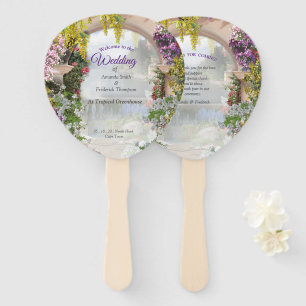Italian country home outdoors hand fan