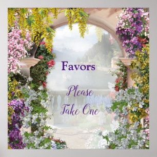 Italian country home outdoors poster