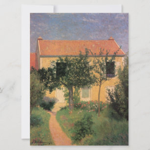 Italian Country House With a Red Roof Card