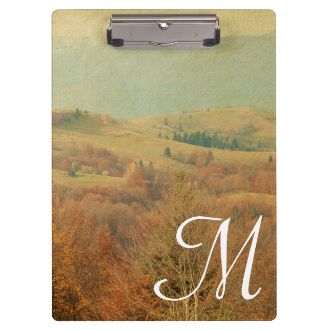 Italian Country Side Monogram Initial Clip Board (Front)