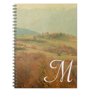 Italian Country Side Monogram Initial Note Book