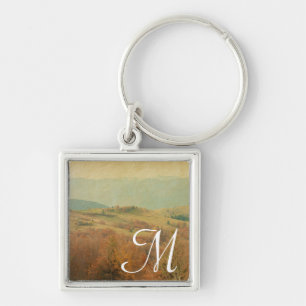 Italian Country Side Rolling Green Hills Key Chain