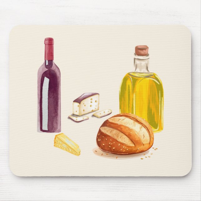 Italian Countryside Foodie Mouse Mat (Front)