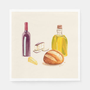 Italian Countryside Foodie Napkin