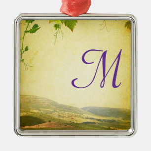 Italian Countryside Monogram Initial Ornament