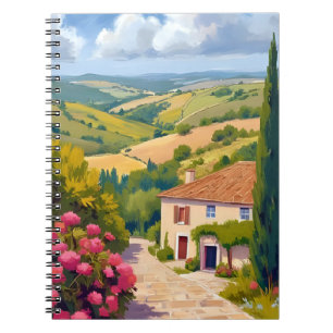 Italian Countryside Vineyard Watercolor Travel Notebook
